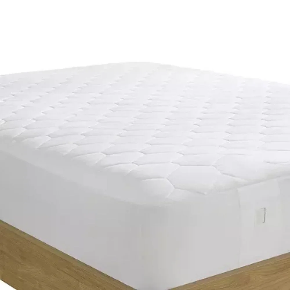 Serta Cotton Rich Heated Mattress Pad Color: White, Size: FULL